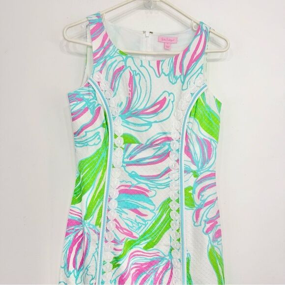 Lilly Pulitzer Biltmore Resort Ring The Bellboy White Tropical Sheath Dress - Picture 6 of 16
